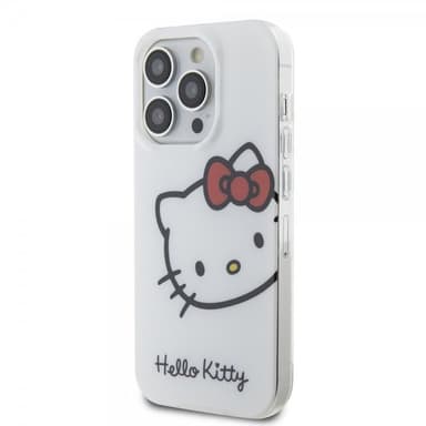 Hello Kitty iPhone 15 Pro Max Deksel Kitty Logo Hvit