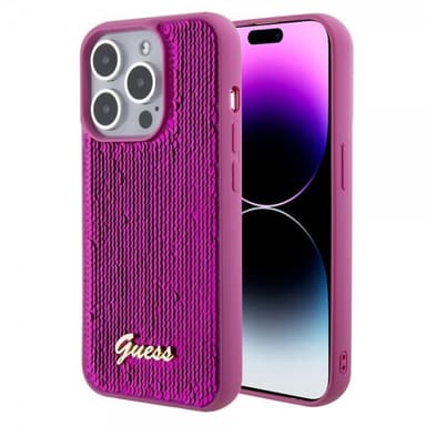 Guess iPhone 15 Pro Max Deksel Sequin Fuschia