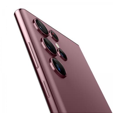 Spigen Samsung Galaxy S22 Ultra Linsebeskyttelse GLAS.tR EZ Fit Optik Pro 2-pakning Burgundy