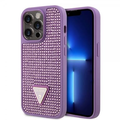 Guess iPhone 15 Pro Deksel Rhinestone Lilla