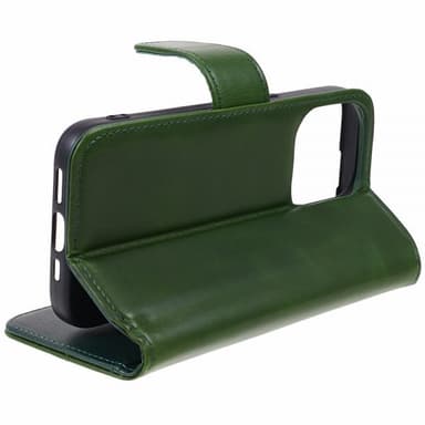 Nordic Covers iPhone 15 Pro Max Etui Essential Leather Juniper Green