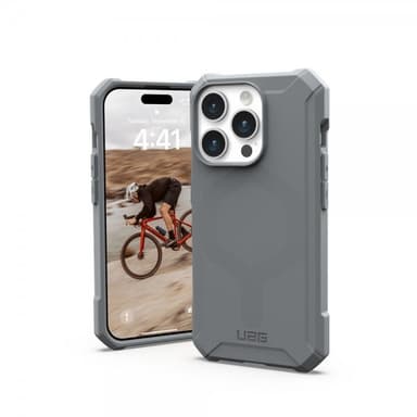 Urban Armor Gear (UAG) iPhone 15 Pro Deksel Essential Armor MagSafe Sølv