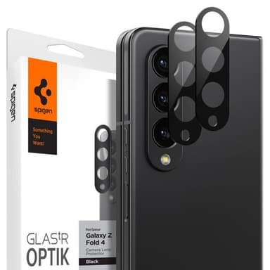 Spigen Samsung Galaxy Z Fold 4 Linsebeskyttelse Glas.tR Optik 2-pakning Svart
