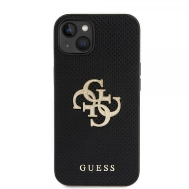 Guess iPhone 15 Deksel Perforated Glitter Svart