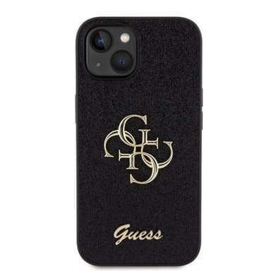 Guess iPhone 15 Deksel Fixed Glitter Svart
