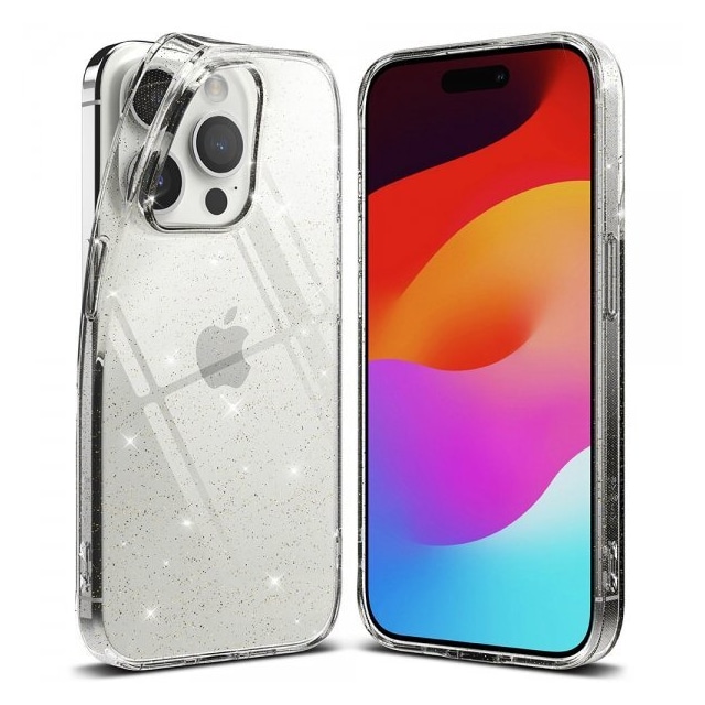 Ringke iPhone 15 Pro Deksel Air Glitter Clear