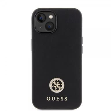 Guess iPhone 15 Deksel Metal Logo Strass Svart