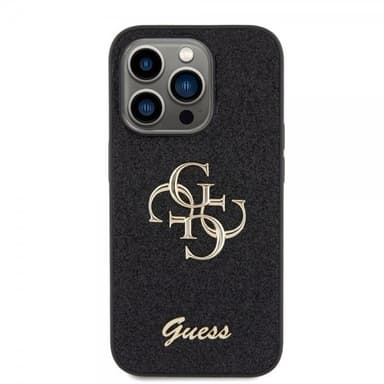 Guess iPhone 15 Pro Deksel Fixed Glitter Svart
