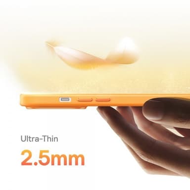 Baseus iPhone 15 Pro Max Deksel Fauxther Series Oransje