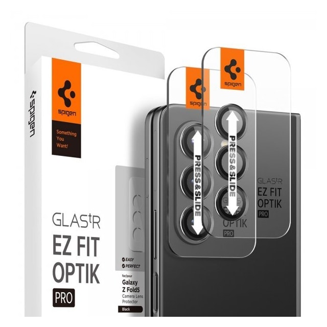 Spigen Samsung Galaxy Z Fold 5 Linsebeskyttelse GLAS.tR EZ Fit Optik Pro 2-pakning