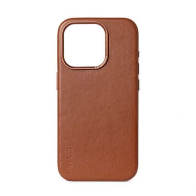 Decoded iPhone 15 Plus Deksel Leather Backcover Tan