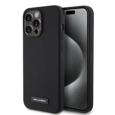 Karl Lagerfeld iPhone 15 Pro Max Deksel Liquid Silicone MagSafe Svart