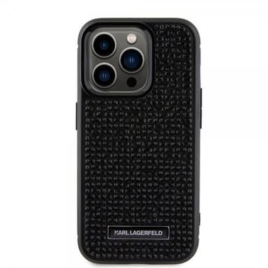 Karl Lagerfeld iPhone 15 Pro Deksel Rhinestone Svart