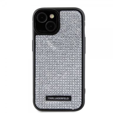 Karl Lagerfeld iPhone 15 Deksel Rhinestone Sølv