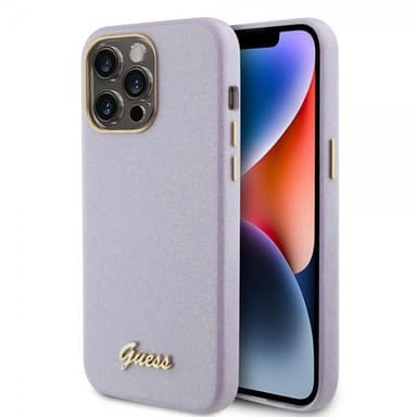 Guess iPhone 15 Pro Max Deksel Full Glitter Wrapped Lilac