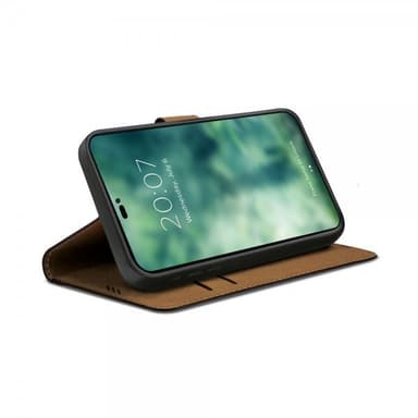XQISIT iPhone 15 Plus Etui Slim Wallet Selection Svart