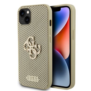 Guess iPhone 15 Deksel Perforated Glitter Gull