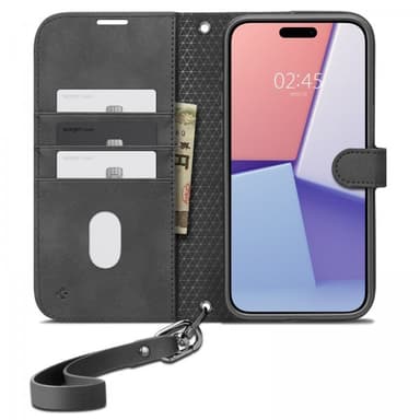 Spigen iPhone 15 Pro Etui Wallet S Pro Svart