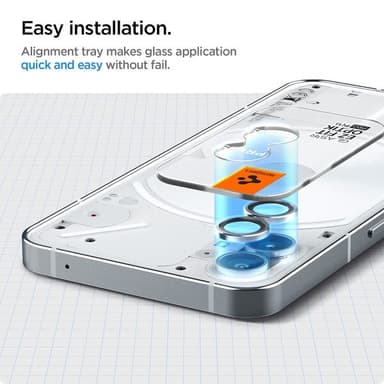 Spigen Nothing Phone (1) Linsebeskyttelse GLAS.tR EZ Fit Optik Pro 2-pakning Silver
