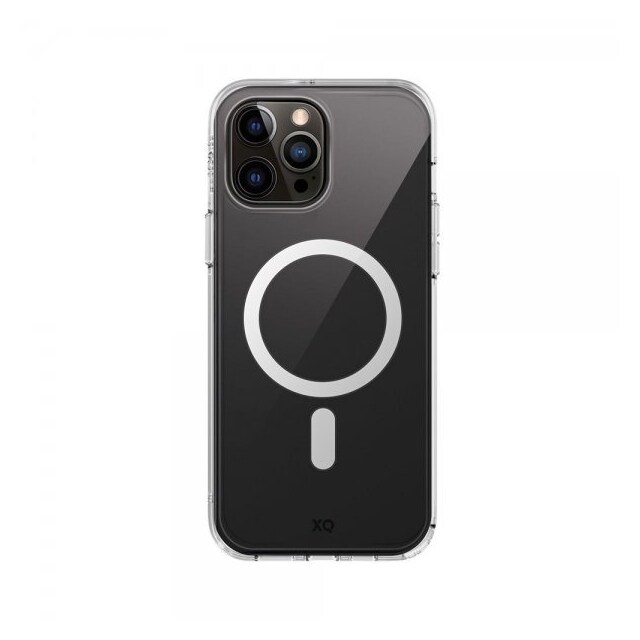 XQISIT iPhone 15 Pro Max Deksel Antishock Case MagSafe Transparent Klar