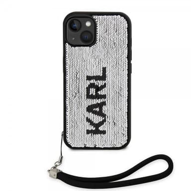 Karl Lagerfeld iPhone 15 Deksel Sequin Svart