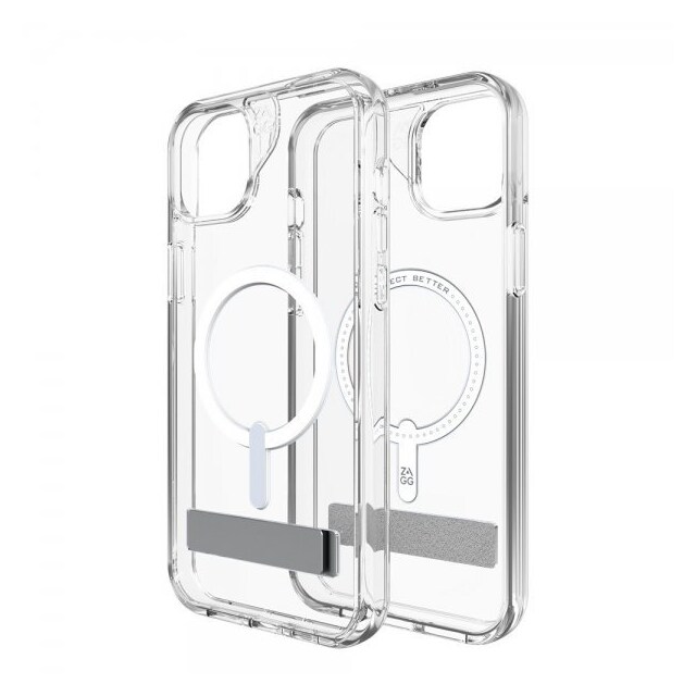 ZAGG iPhone 14 Plus/iPhone 15 Plus Deksel Crystal Palace Snap Kickstand Clear