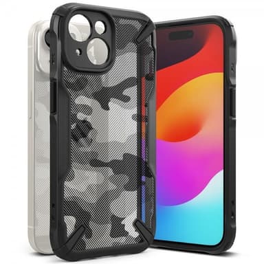 Ringke iPhone 15 Deksel Fusion X Design Camo Black