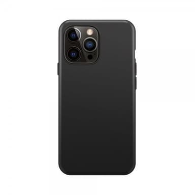 XQISIT iPhone 15 Pro Max Deksel Silicone Case Svart