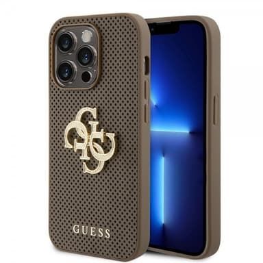Guess iPhone 15 Pro Max Deksel Perforated Glitter Brun