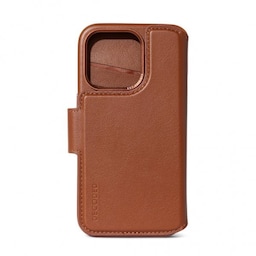 Decoded iPhone 15 Pro Etui Leather Detachable Wallet Tan