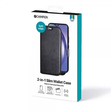 Champion Samsung Galaxy A54 5G Etui 2-in-1 Slim Wallet Case Svart