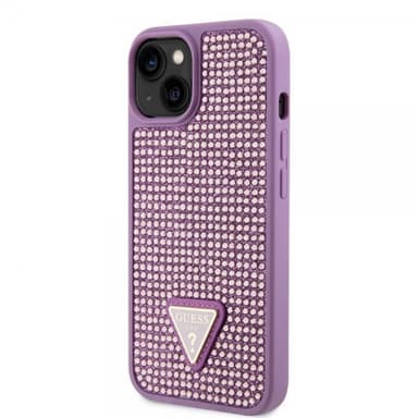 Guess iPhone 15 Plus Deksel Rhinestone Lilla