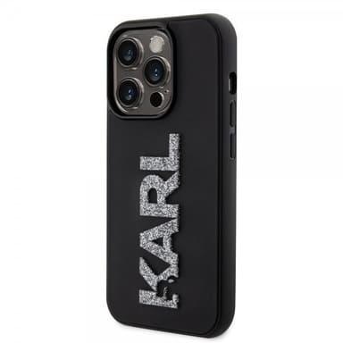 Karl Lagerfeld iPhone 15 Pro Deksel 3D Rubber Karl Svart
