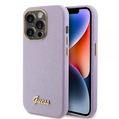 Guess iPhone 15 Pro Deksel Full Glitter Wrapped Lilac