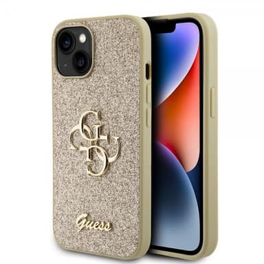 Guess iPhone 15 Deksel Fixed Glitter Gull