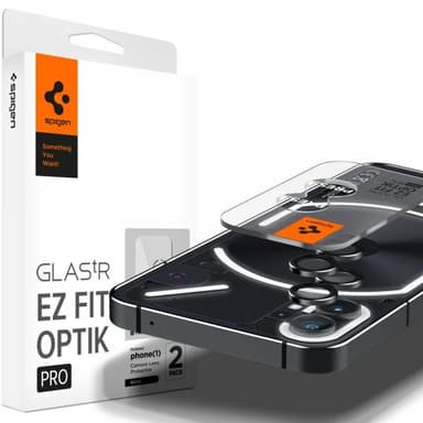 Spigen Nothing Phone (1) Linsebeskyttelse GLAS.tR EZ Fit Optik Pro 2-pakning Svart