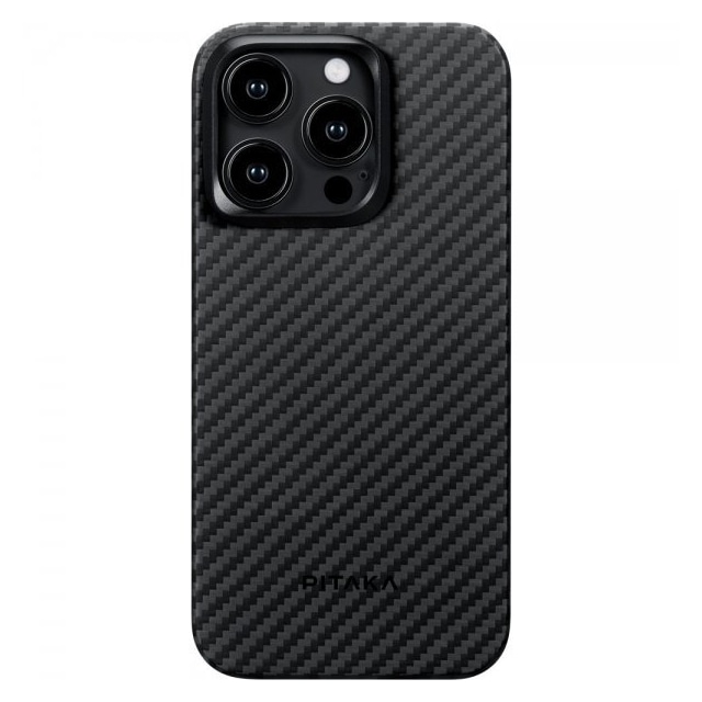 Pitaka iPhone 15 Pro Deksel MagEZ Case 4 Black/Grey Twill