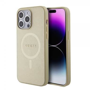Guess iPhone 15 Pro Max Deksel Saffiano MagSafe Beige