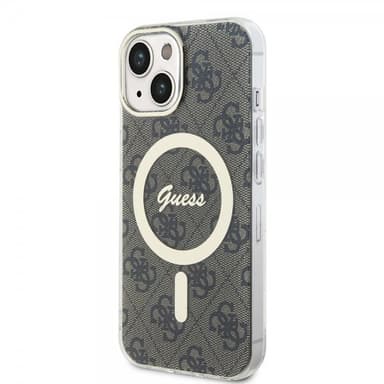 Guess iPhone 15 Deksel 4G Pattern MagSafe Brun