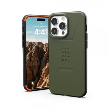 Urban Armor Gear (UAG) iPhone 15 Pro Max Deksel Civilian MagSafe Olive Drab
