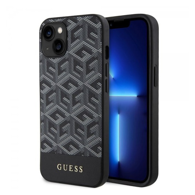 Guess iPhone 15 Deksel G Cube MagSafe Svart