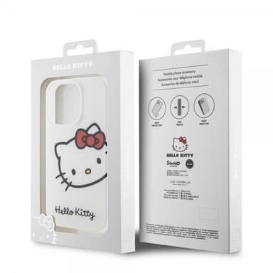 Hello Kitty iPhone 15 Pro Max Deksel Kitty Logo Hvit