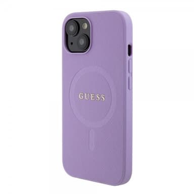Guess iPhone 15 Deksel Saffiano MagSafe Lilla