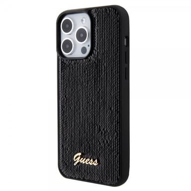 Guess iPhone 15 Pro Deksel Sequin Svart