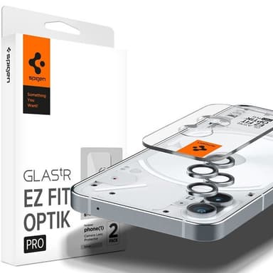 Spigen Nothing Phone (1) Linsebeskyttelse GLAS.tR EZ Fit Optik Pro 2-pakning Silver