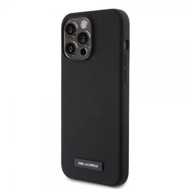 Karl Lagerfeld iPhone 15 Pro Max Deksel Liquid Silicone MagSafe Svart