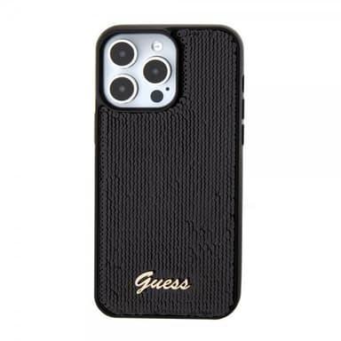 Guess iPhone 15 Pro Deksel Sequin Svart