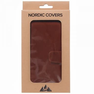 Nordic Covers iPhone 15 Plus Etui Essential Leather Maple Brown