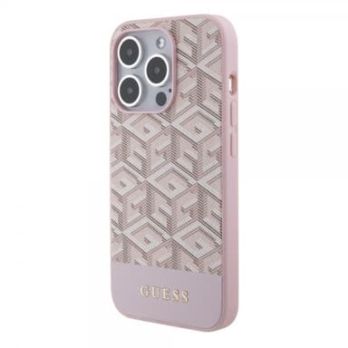 Guess iPhone 15 Pro Max Deksel G Cube MagSafe Rosa