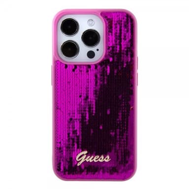 Guess iPhone 15 Pro Max Deksel Sequin Fuschia